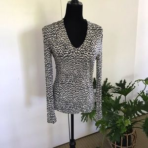 Banana Republic Animal Print Light Knit Sweater